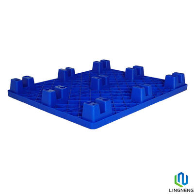 Grid Surface Lightweight Plastic Pallet 4 Way Entry European HDPE One Sided with Nine Leg