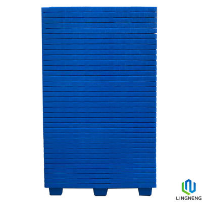 Grid Surface Lightweight Plastic Pallet 4 Way Entry European HDPE One Sided with Nine Leg