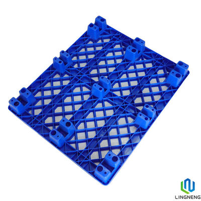 Grid Surface Lightweight Plastic Pallet 4 Way Entry European HDPE One Sided with Nine Leg