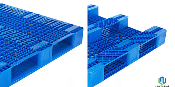 Single Face HDPE Heavy Duty Plastic Pallets Euro Custom Plastic Pallet 1100x1100x160mm
