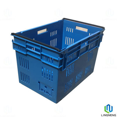 80L Stackable Ventilated Plastic Crates For Fruits And Vegetable Lightweight