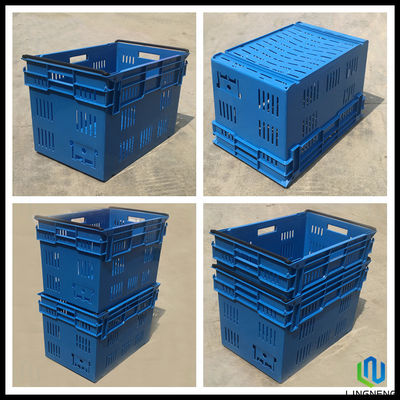 80L Stackable Ventilated Plastic Crates For Fruits And Vegetable Lightweight