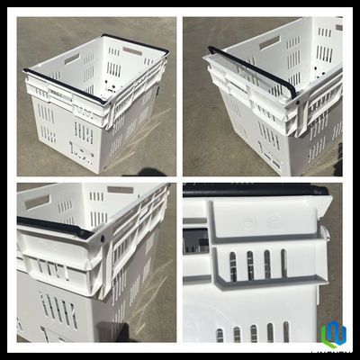 80L Stackable Ventilated Plastic Crates For Fruits And Vegetable Lightweight
