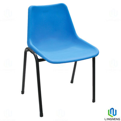 Sturdy Stackable Outdoor Garden Plastic Chairs OEM With Metal Legs