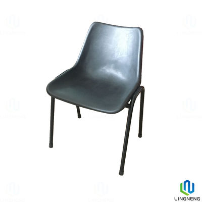 Sturdy Stackable Outdoor Garden Plastic Chairs OEM With Metal Legs