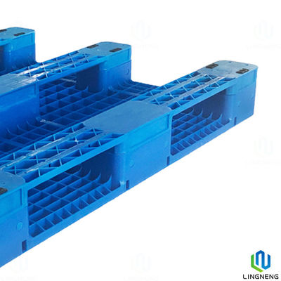 Single Face Euro Solid Plastic Pallets , Flat Racking Plastic Pallets 1200*1000*150