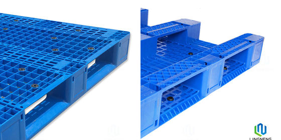 Heavy Duty Blue Plastic Pallets Stackable 4 Way Plastic Pallet 1200 X 1000