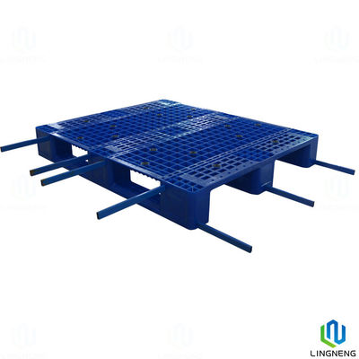 3 Runners Heavy Duty Industrial Plastic Pallets With Reinforced Steel 1200*1000*160mm