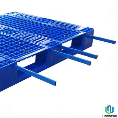 3 Runners Heavy Duty Industrial Plastic Pallets With Reinforced Steel 1200*1000*160mm