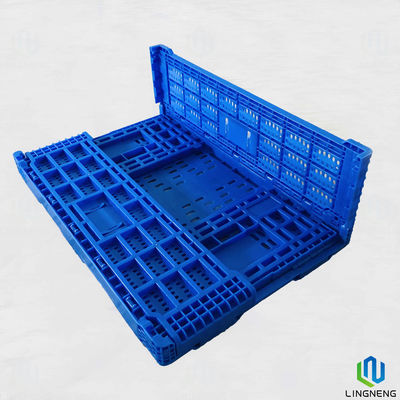 38L Food Grade Plastic Vegetable Stackable Collapsible Crates Customized