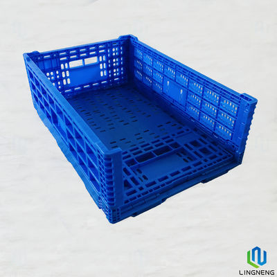 38L Food Grade Plastic Vegetable Stackable Collapsible Crates Customized