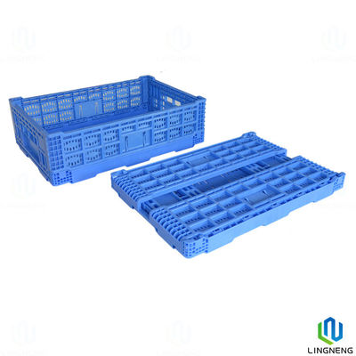 38L Food Grade Plastic Vegetable Stackable Collapsible Crates Customized