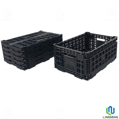 50L Plastic Storage Shoe Box , Folding Plastic Crates Heavy Duty For Moving Organizer Crate