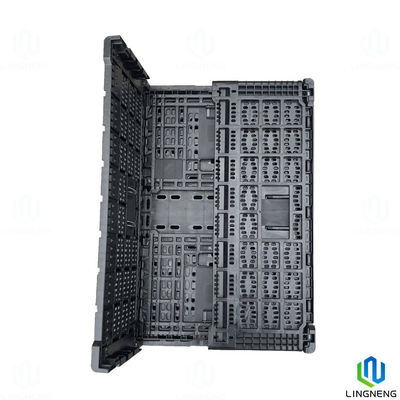 50L Plastic Storage Shoe Box , Folding Plastic Crates Heavy Duty For Moving Organizer Crate