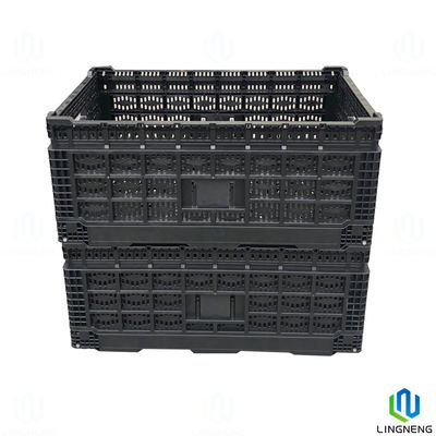 50L Plastic Storage Shoe Box , Folding Plastic Crates Heavy Duty For Moving Organizer Crate