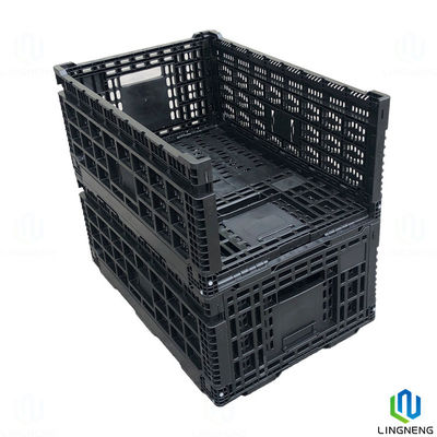 50L Plastic Storage Shoe Box , Folding Plastic Crates Heavy Duty For Moving Organizer Crate