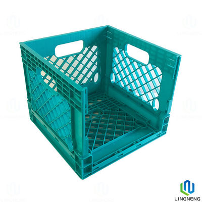 16 Quart Collapsible Milk Crate Stackable Foldable Plastic Crates For Vinyl Record And  Milk