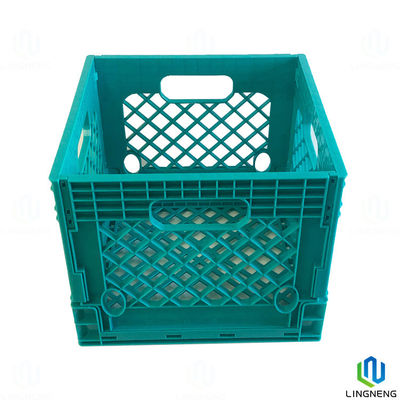 16 Quart Collapsible Milk Crate Stackable Foldable Plastic Crates For Vinyl Record And  Milk