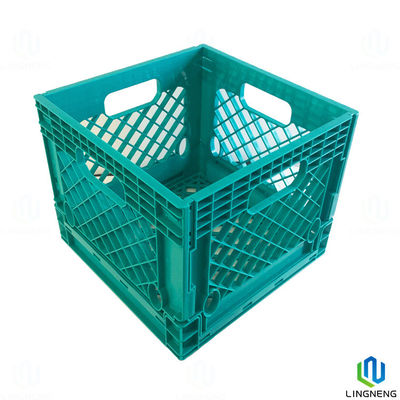 16 Quart Collapsible Milk Crate Stackable Foldable Plastic Crates For Vinyl Record And  Milk