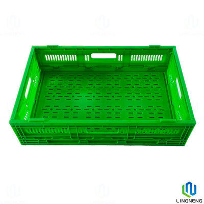 27L Lightweight Folding Crate Box Vegetable Fruit Turnover Mesh Crate With Handles