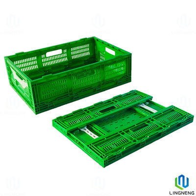 27L Lightweight Folding Crate Box Vegetable Fruit Turnover Mesh Crate With Handles