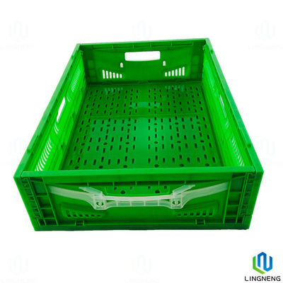 27L Lightweight Folding Crate Box Vegetable Fruit Turnover Mesh Crate With Handles
