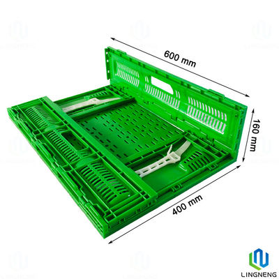 32 Litre Plastic Folding Storage Crates ,  Collapsible Agriculture Plastic Crates
