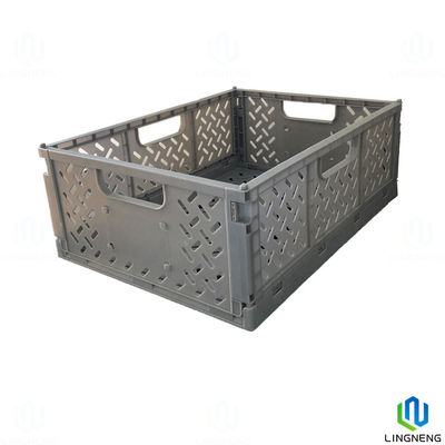 Multi Functional Portable Folding Storage Crate , Plastic Collapsible Crates For Storage