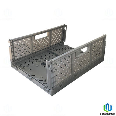 Multi Functional Portable Folding Storage Crate , Plastic Collapsible Crates For Storage