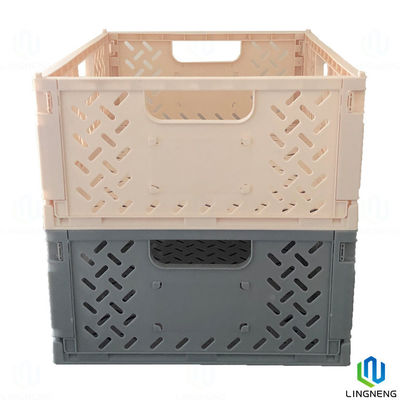 Multi Functional Portable Folding Storage Crate , Plastic Collapsible Crates For Storage