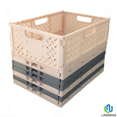 Multi Functional Portable Folding Storage Crate , Plastic Collapsible Crates For Storage
