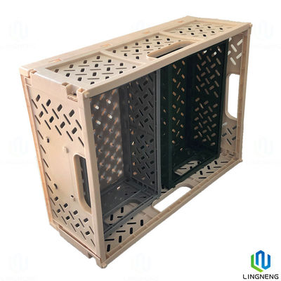 Multi Functional Portable Folding Storage Crate , Plastic Collapsible Crates For Storage