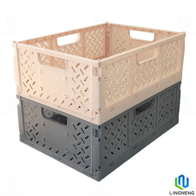 Multi Functional Portable Folding Storage Crate , Plastic Collapsible Crates For Storage