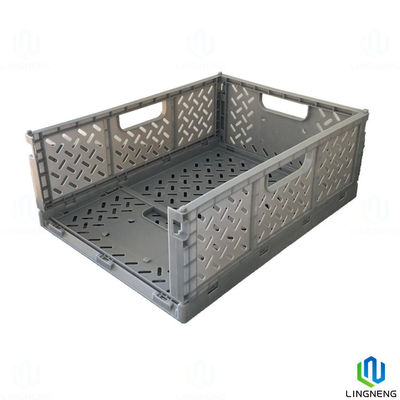 Multi Functional Portable Folding Storage Crate , Plastic Collapsible Crates For Storage