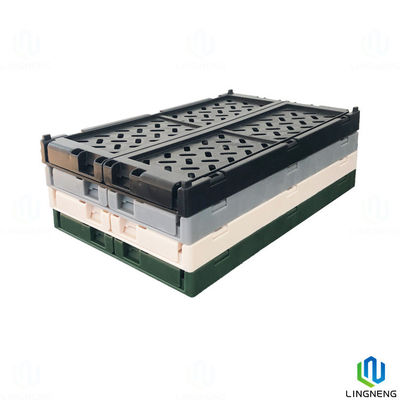 Large Capacity Collapsible Plastic Crates Plastic Foldable Crate Box For Daily