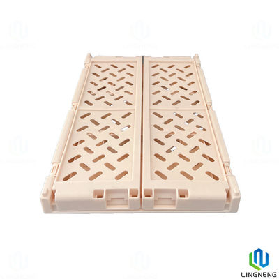 Large Capacity Collapsible Plastic Crates Plastic Foldable Crate Box For Daily