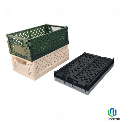 Large Capacity Collapsible Plastic Crates Plastic Foldable Crate Box For Daily