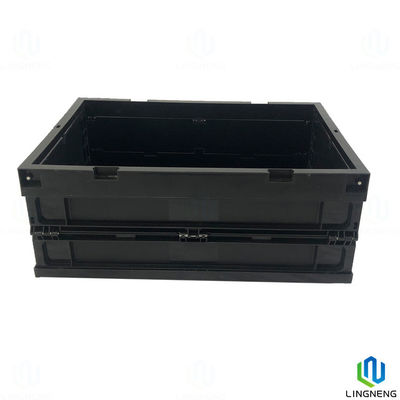 46L Collapsible Storage Box Plastic Collapsible Storage Bins With Lid 600*400*240mm