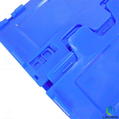 Durable 54L Blue Plastic Foldable Container Collapsible Storage Box Without Lid