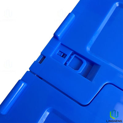 70L Plastic Folding Crate Box Collapsible Storage Box Organizer With PP Lids