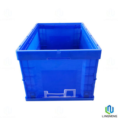 70 Liter Blue Plastic Foldable Container Collapsible Storage Box Without Lid
