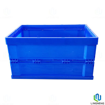 70 Liter Blue Plastic Foldable Container Collapsible Storage Box Without Lid