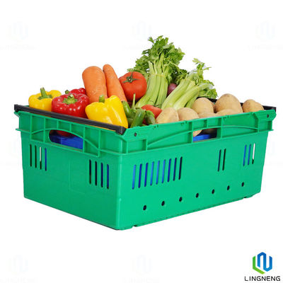 48L Nestable Plastic Crates ,  Stackable Plastic Harvest Crates