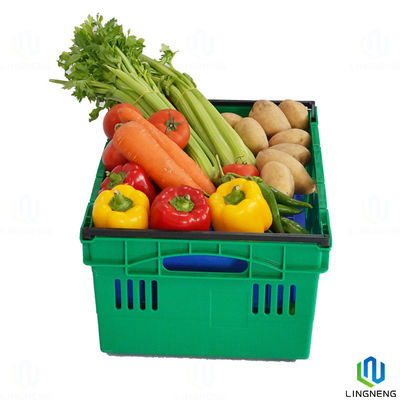 48L Nestable Plastic Crates ,  Stackable Plastic Harvest Crates