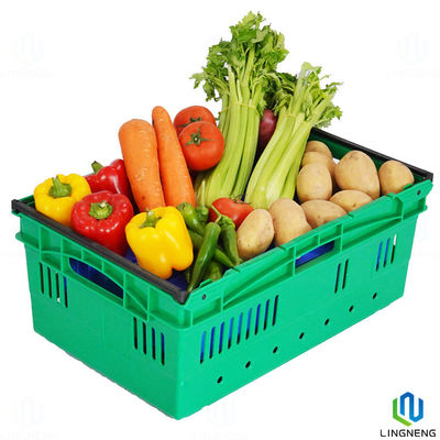 48L Nestable Plastic Crates ,  Stackable Plastic Harvest Crates