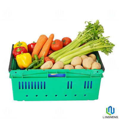48L Nestable Plastic Crates ,  Stackable Plastic Harvest Crates