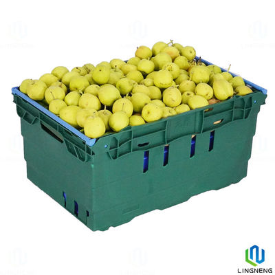 60L Industrial Plastic Storage Crates , Plastic Moving Crates Turnover Crate Manufacturer