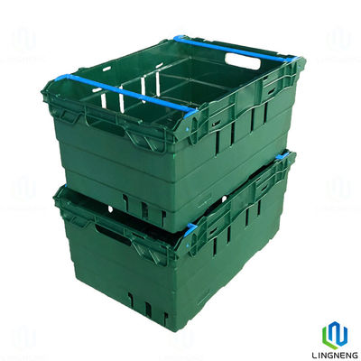 60L Industrial Plastic Storage Crates , Plastic Moving Crates Turnover Crate Manufacturer