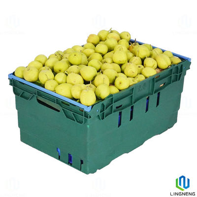 60L Industrial Plastic Storage Crates , Plastic Moving Crates Turnover Crate Manufacturer