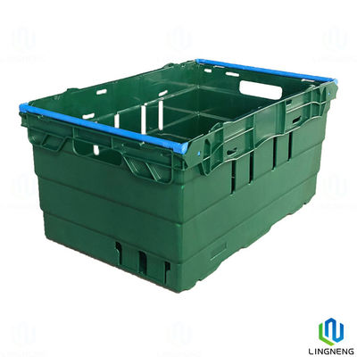 60L Industrial Plastic Storage Crates , Plastic Moving Crates Turnover Crate Manufacturer